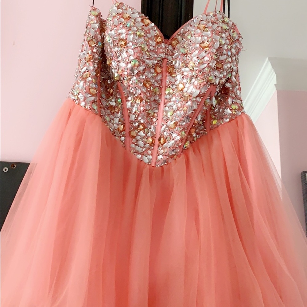 Gorgeous Bejeweled Mini Dress .